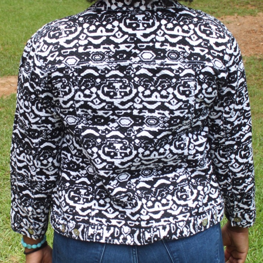 Black & White Ruby Rd Jacket - Picture 3 of 6